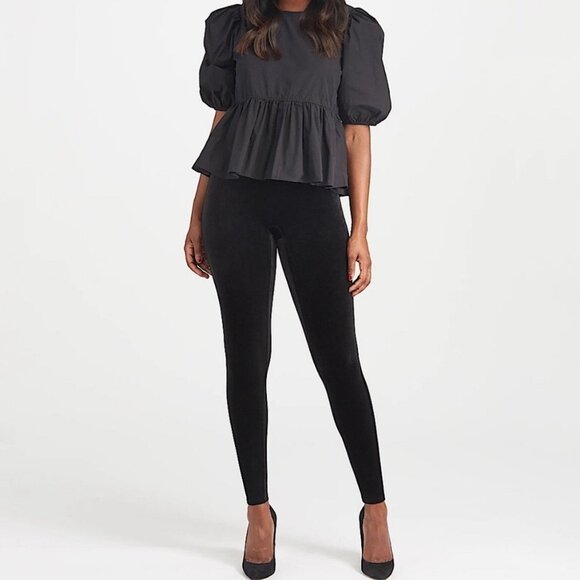 NEW Spanx Velvet Leggings Black Style 2070 Size XL NWT - Picture 3 of 10